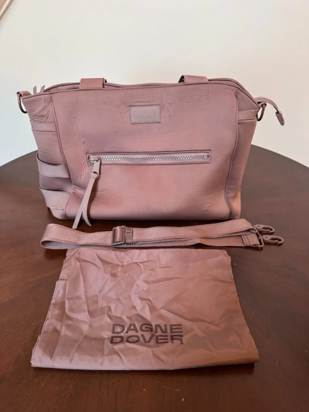 Dagne Dover Wade Neoprene Large Diaper Tote Bag Dusty Mauve